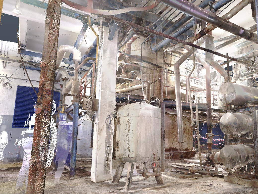 Scan 3D d'une usine agroalimentaire